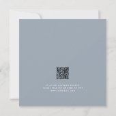 A Little Bunny Dusty Blue Baby Shower Invitation (Rückseite)