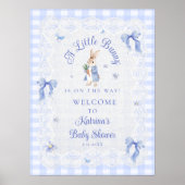A Little Bunny Is On The Way Baby Shower Welcome Poster (Vorne)