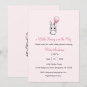 A Little Bunny is on the Way Invitation, Baby  Einladung (Vorne/Hinten)