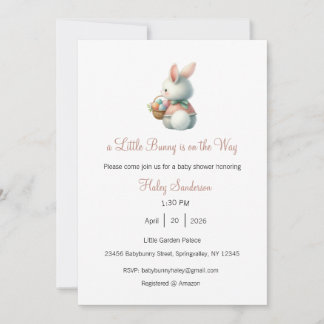 A Little Bunny is on the Way Invitation Einladung