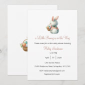 A Little Bunny is on the Way Invitation Einladung (Vorne/Hinten)