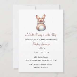 A Little Bunny is on the Way Invitation Einladung