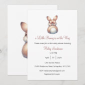 A Little Bunny is on the Way Invitation Einladung (Vorne/Hinten)
