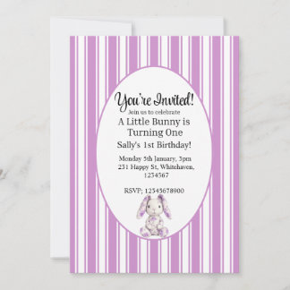 A Little Bunny is Turning One Einladung