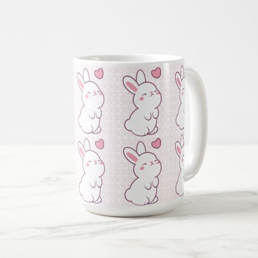A Little Bunny Made of Feelings Kaffeetasse (VorderseiteRechts)