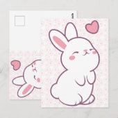 A Little Bunny Made of Feelings Postkarte (Vorne/Hinten)