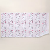 A Little Bunny Made of Feelings Strandtuch (Vorderseite)