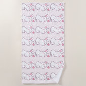 A Little Bunny Made of Feelings Strandtuch (Vorderseite)