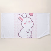 A Little Bunny Made of Feelings Strandtuch (Vorderseite)