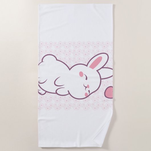 A Little Bunny Made of Feelings Strandtuch (Vorderseite)