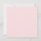 A Little Bunny Pink Gingham Baby Shower Dankeskarte (Rückseite)