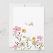 A Little Bunny Wildflower Baby Shower Einladung (Rückseite)