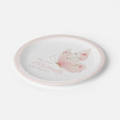 A Little Butterfly Baby Shower Pappteller (Schrägansicht)