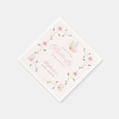 A Little Butterfly Baby Shower Serviette (Ecke)