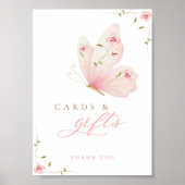 A Little Butterfly Cards & Gifts Table Sign Poster (Vorne)