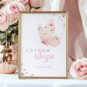 A Little Butterfly Custom Table Sign Poster