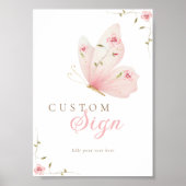 A Little Butterfly Custom Table Sign Poster (Vorne)