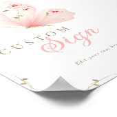 A Little Butterfly Custom Table Sign Poster (Ecke)