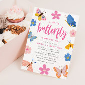 A Little Butterfly Is On Her Way Baby Shower Einladung