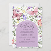 A Little Butterfly Is On The Way Einladung (Vorderseite)