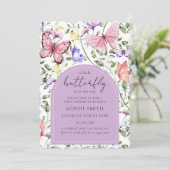 A Little Butterfly Is On The Way Einladung (Stehend Vorderseite)