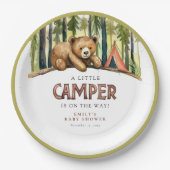 A Little Camper Forest Baby Shower Pappteller (Vorderseite)