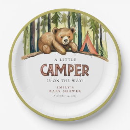 A Little Camper Forest Baby Shower Pappteller