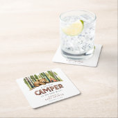 A Little Camper Forest Baby Shower Rechteckiger Pappuntersetzer (Vor Ort)