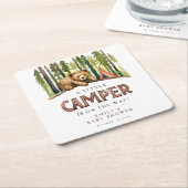 A Little Camper Forest Baby Shower Rechteckiger Pappuntersetzer (angewinkelt)