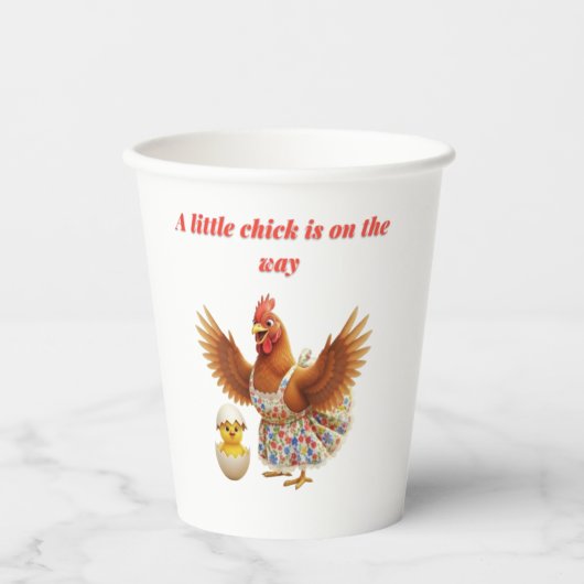 A little chick is on the way  pappbecher (Vorderseite)