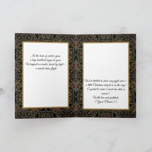 A Little Christmas Miracle Is on the Way Card Karte (Innenseite)