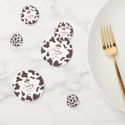 A Little Cowboy Cow Boy Rodeo Western Baby Shower Konfetti (Gruppe)