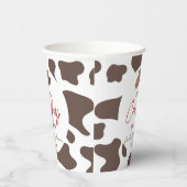 A Little Cowboy Cow Boy Rodeo Western Baby Shower Pappbecher (Rechts)