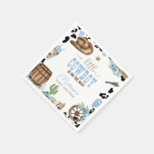 A Little Cowboy Is On The Way Wild Western Serviette (Ecke)
