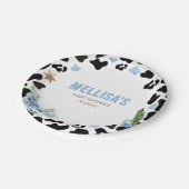  A Little Cowboy Western Boy Baby Shower  Pappteller (Schrägansicht)