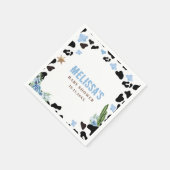 A Little Cowboy Wild Western Boy Blue Baby Shower Serviette (Ecke)