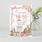 A little cowgirl baby shower einladung (Stehend Vorderseite)