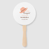 A little cowgirl is on it's way orange baby shower fächer (Rückseite)