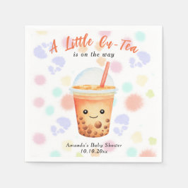 A Little Cu-Tea Bubble Tea Baby Shower Serviette