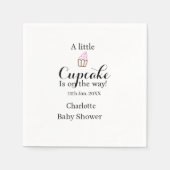 A little cupcake is on its way baby shower name da serviette (Vorderseite)