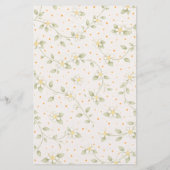 A Little Cutie -  Baby Shower Bingo Game Briefpapier (Rückseite)