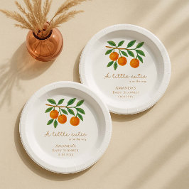 A Little Cutie Baby Shower Pappteller