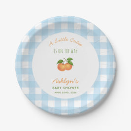 A Little Cutie Blue Baby Shower Paper Plates Pappteller