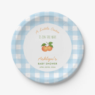 A Little Cutie Blue Baby Shower Paper Plates Pappteller