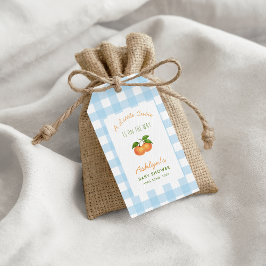 A Little Cutie Citrus Blue Baby Shower Gift Tag Geschenkanhänger
