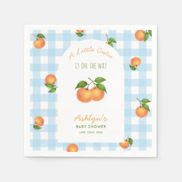 A Little Cutie Citrus Blue Baby Shower Napkins Serviette