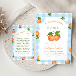 A Little Cutie Citrus Blue Books for Baby Card Begleitkarte