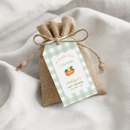 A Little Cutie Citrus Green Baby Shower Gift Tag Geschenkanhänger