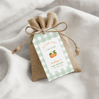 A Little Cutie Citrus Green Baby Shower Gift Tag Geschenkanhänger