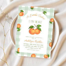 A Little Cutie Citrus Green Baby Shower Invitation Einladung
